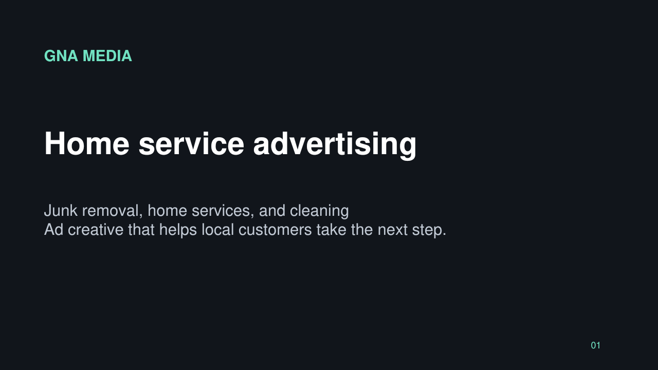 Home services pitch presentation cover